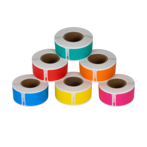 Dymo 11352 kompatible etiketter regenboogpakket, 25 x 54mm, 500 etiketter