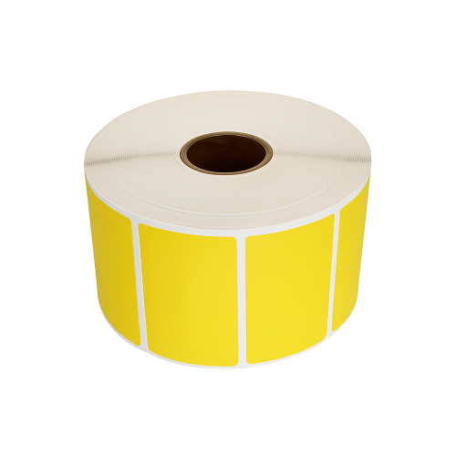 Termiske etiketter, 57 x 32mm, gul, 1500 etiketter