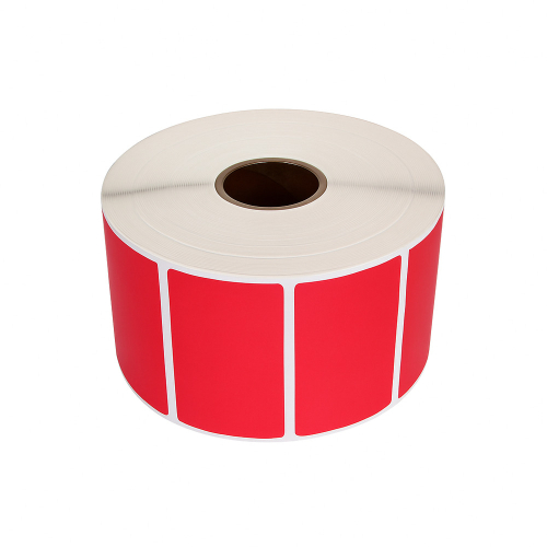 Termiske etiketter, 57 x 32mm, rød, 1500 etiketter