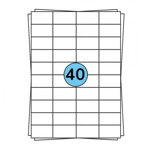 A4 etiketark 52 x 30 mm, 4.000 etiketter