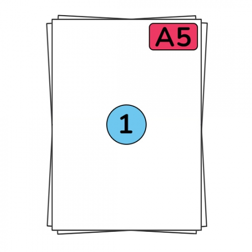 A5 etiketark 210 x 148 mm, 100 etiketter