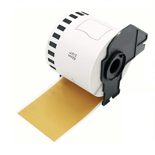 Brother DK-22205 kompatible etiketter guld, 62mm x 30,48m