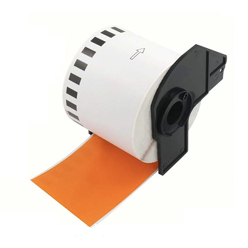 Brother DK-22205 kompatible etiketter orange, 62mm x 30,48m
