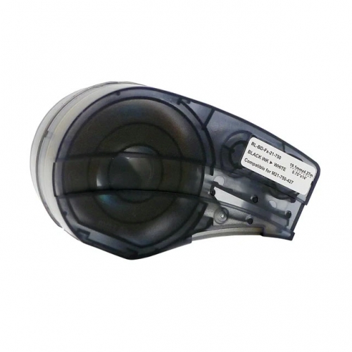 Brady M21-750-427 kompatibel kabel- og ledningsetiket sort på hvid 19,1mm